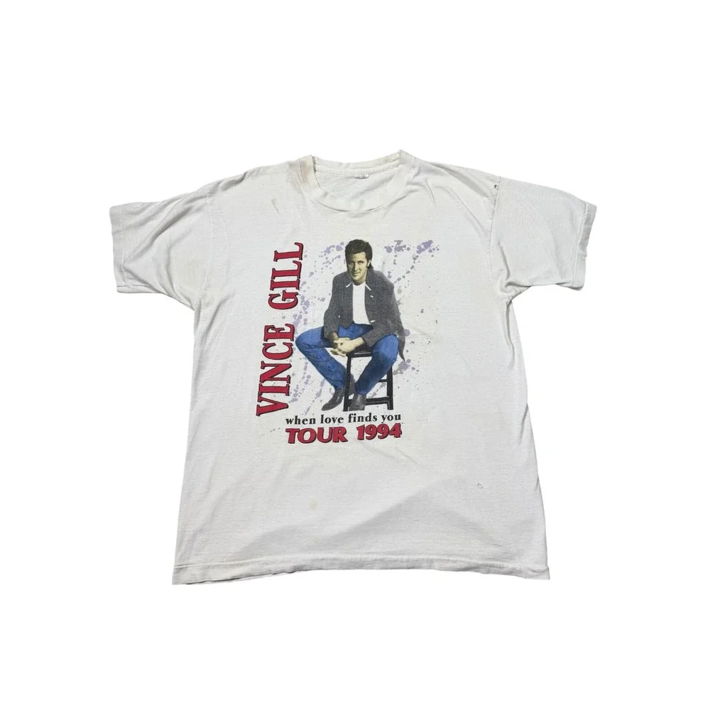 Vince Gill 1994 World Tour‎ Vintage Tee – Fits L (Thrashed)